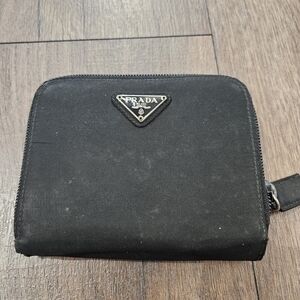 Black Prada Nylon Wallet